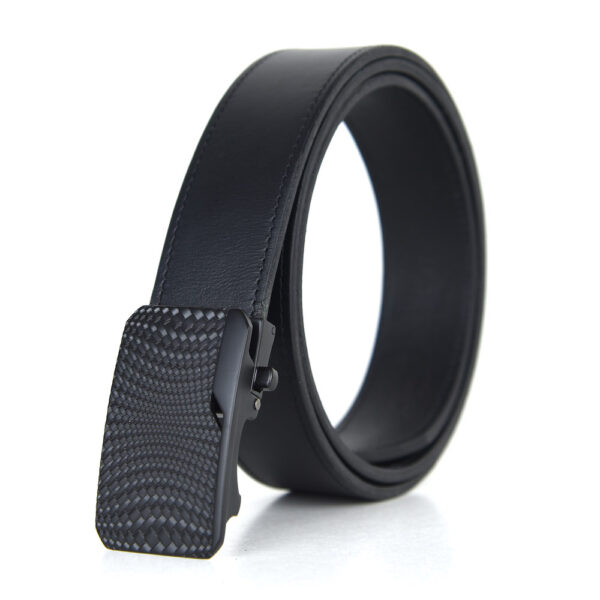 Opasok z pravej kože s automatickou prackou BLACK KNITT