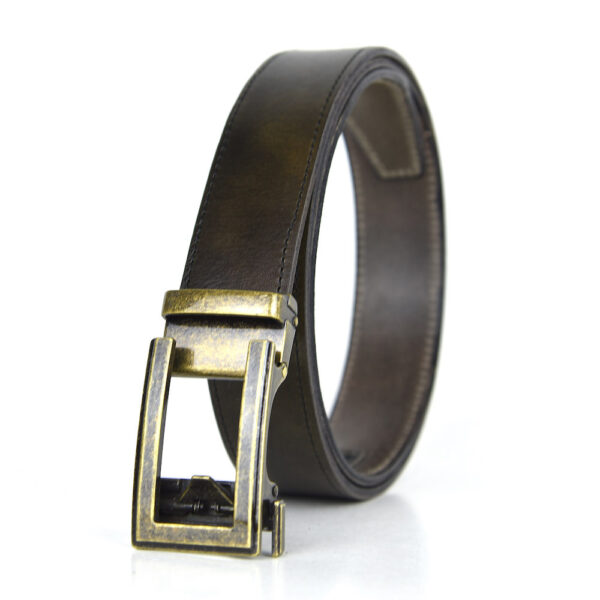 Opasok z pravej kože s automatickou prackou ANTIQUE BRASS ELEGANT - Image 3
