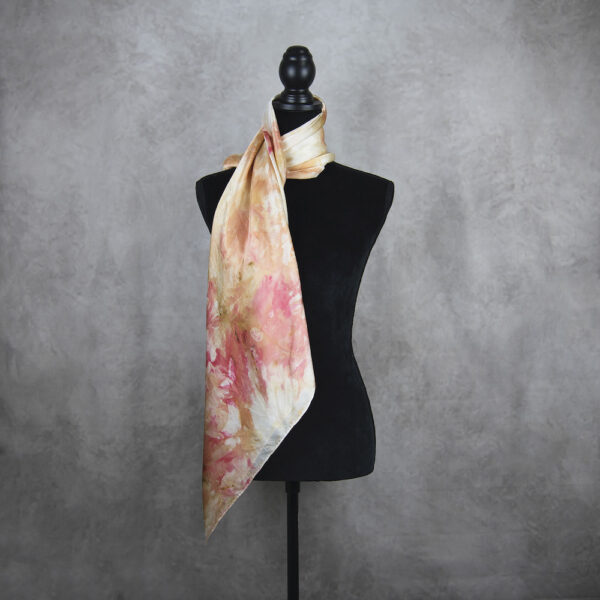 Hodvábna šatka LIMITED_184, Ručná výroba na Slovensku, 90 x 90cm - Image 2