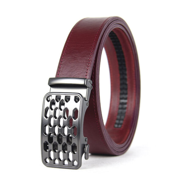 Kožený opasok s automatickou prackou PEARL CHAIN - Image 6