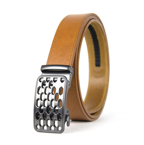Kožený opasok s automatickou prackou PEARL CHAIN - Image 4