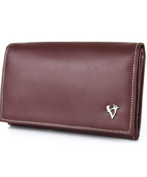 Dámska luxusná kožená peňaženka v bordovej farbe
