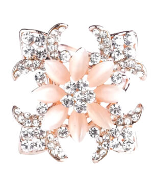 Alternative view of Nádherná brošňa na šatku a šál v podobe kvetov