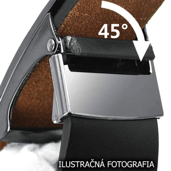 Kožený remeň pre opasky s prackou na brzdu, šírka 3.5cm, čierna farba - Image 4
