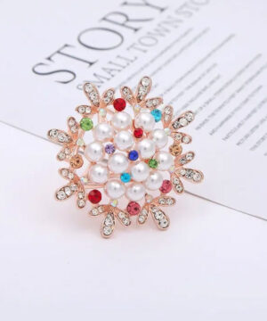 Nádherná brošňa na šatku a šál v tvare kvetiny