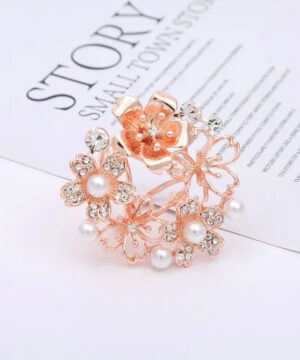 Nádherná brošňa na šatku a šál v podobe kvetín