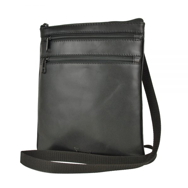 kožená taška crossbody čierna