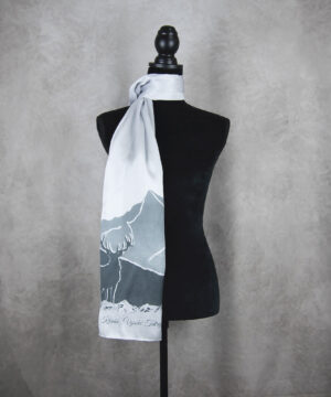 Hodvábny šál - VYSOKÉ TATRY – KRIVÁŇ SILVER, Výrobený na Slovensku